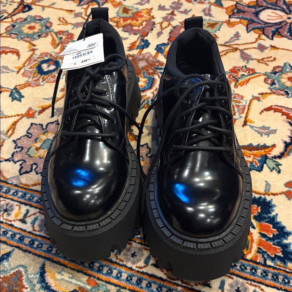 Log sole Derby shoes